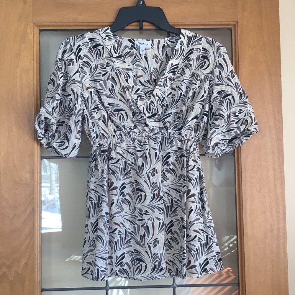 Silk maternity blouse